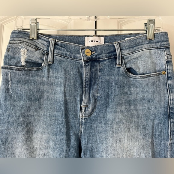 FRAME Le High Skinny Jeans- Light Wash- Distressed- Size 29 - Picture 2 of 6